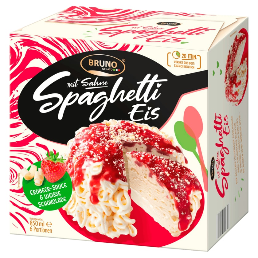Bruno Gelato Spaghetti Eis mit Sahne 850ml